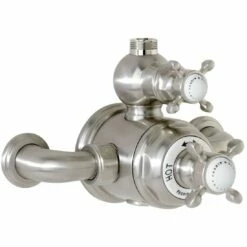 Perrin & Rowe Traditional Crosstop Exposed Shower Mixer Nickel