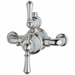 Perrin & Rowe Georgian Lever Exposed Shower Mixer Nickel