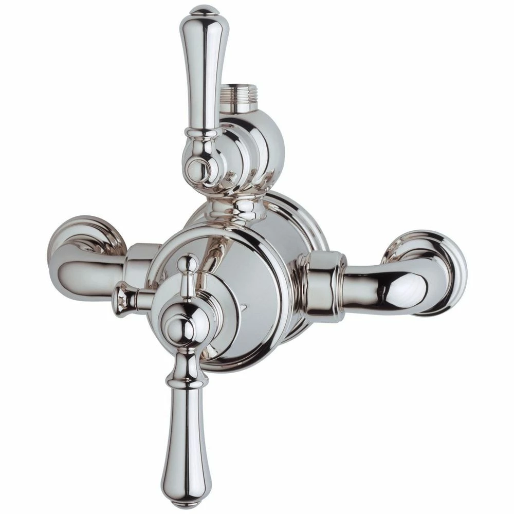 Perrin & Rowe Georgian Lever Exposed Shower Mixer Pewter