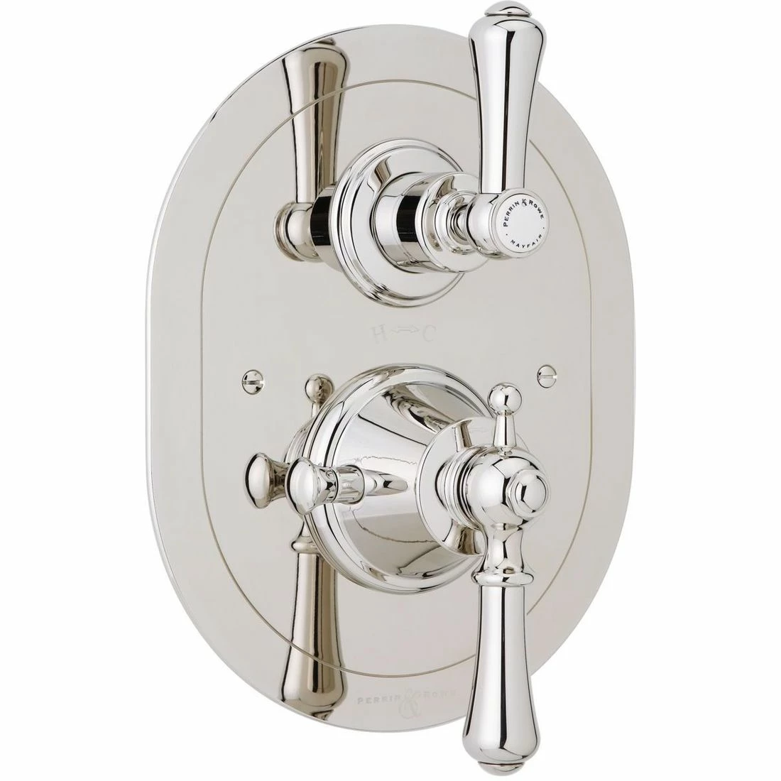 Perrin & Rowe Georgian Lever Concealed Shower Mixer Nickel