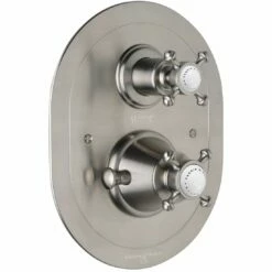 Perrin & Rowe Georgian Cross Concealed Thermostatic Shower, Oval