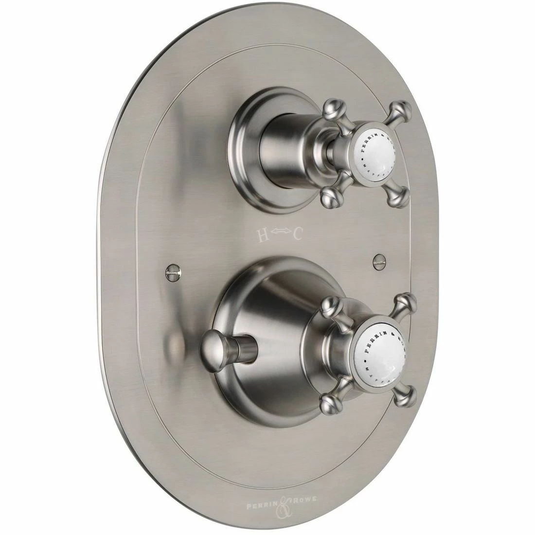 Perrin & Rowe Georgian Crosstop Concealed Shower Mixer Pewter