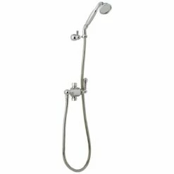 Perrin & Rowe Georgian Riser Diverter, Handshower & Hose Nickel