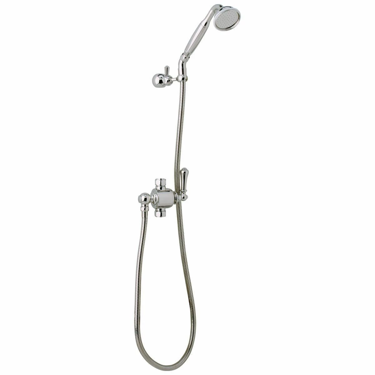 Perrin & Rowe Georgian Riser Diverter, Handshower & Hose Nickel