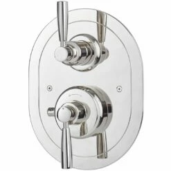Perrin & Rowe Contemporary Concealed Shower Mixer, Pewter