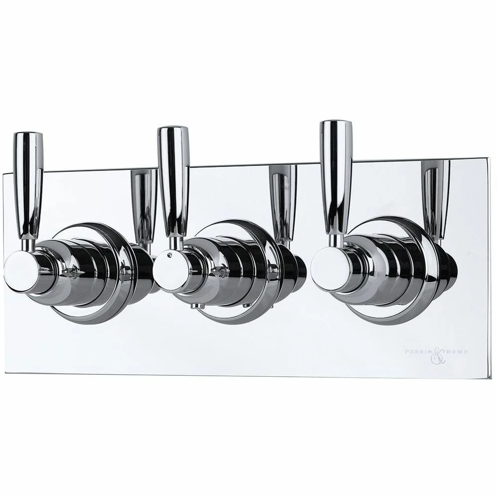 Perrin & Rowe Thermostatic Mixer With 2 Shut-Off Valves Chrome