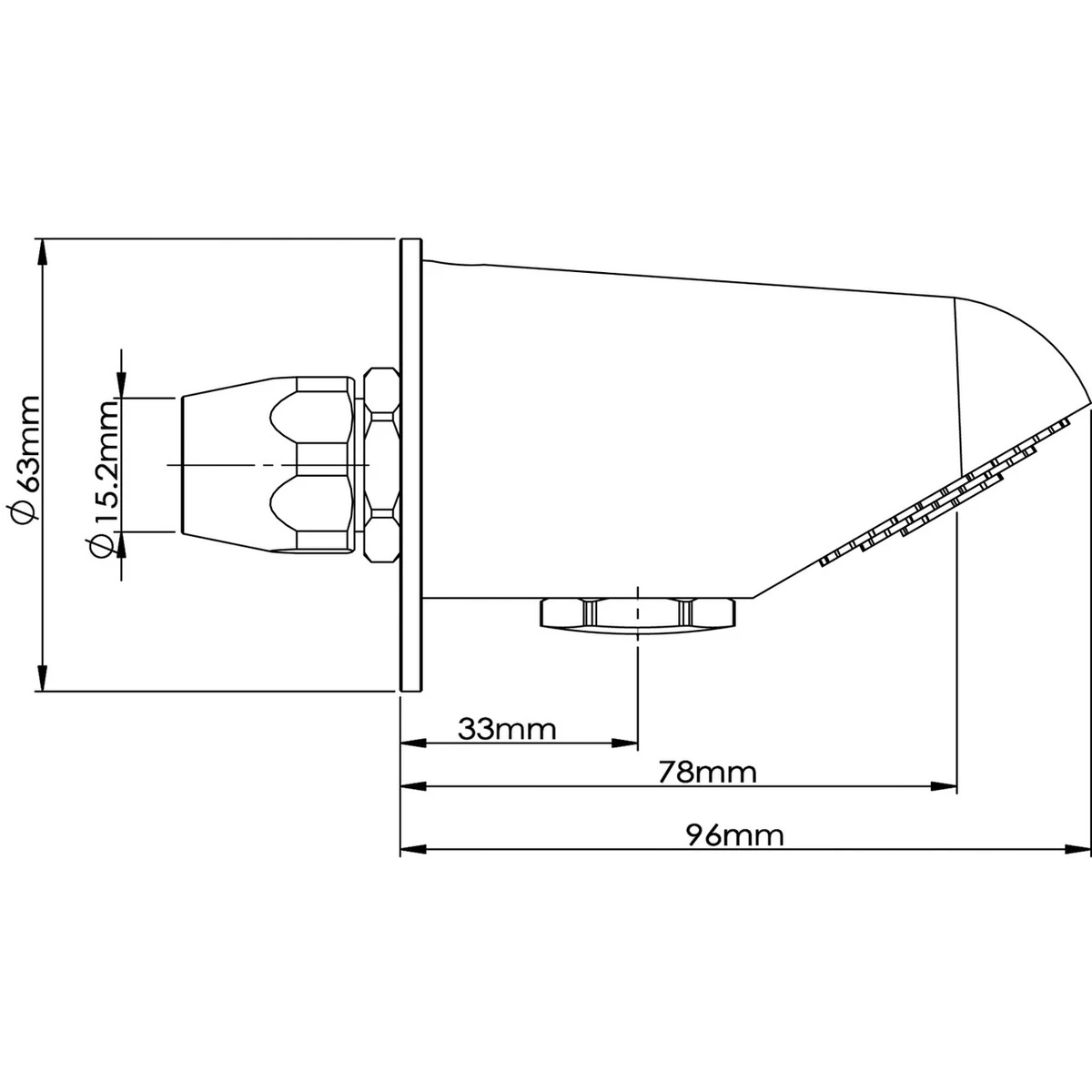 Premier® Premier Concealed Anti-Vandal Fixed Shower Head - Image 2