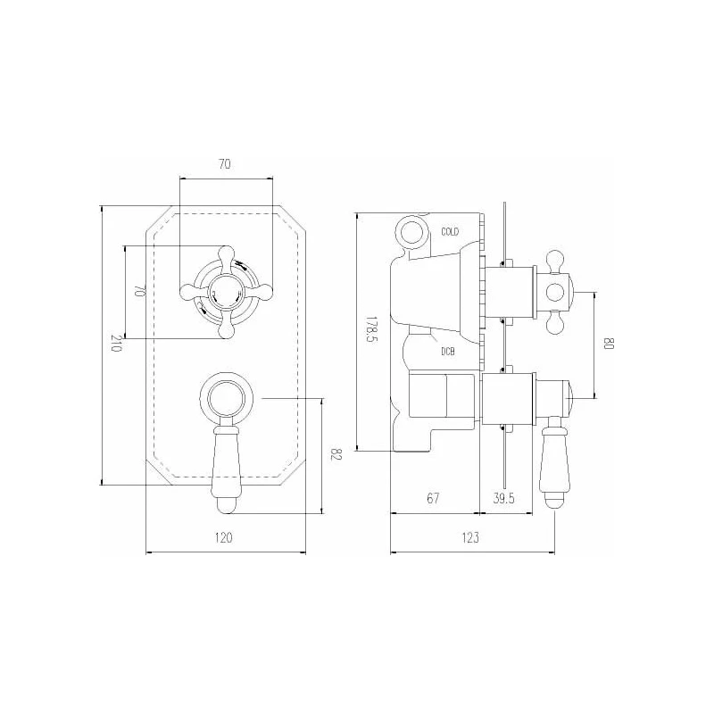 Premier® Premier Victorian Twin Thermostatic Shower Valve - Image 2
