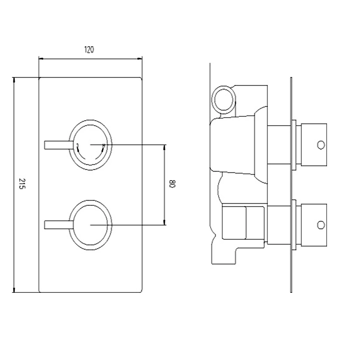 Premier® Premier Quest Twin Themostatic Shower Valve - Image 2