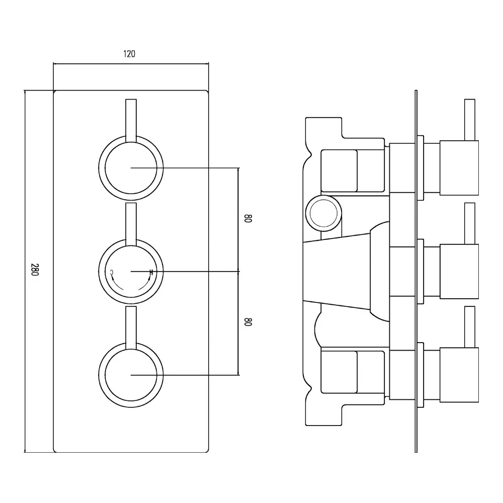 Premier® Premier Quest Triple Thermostatic Shower Valve - Image 2