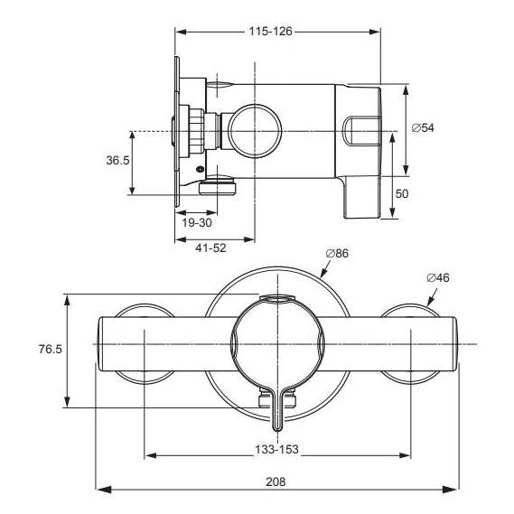 Rada V10 Thermostatic Shower Valve With Adjustable Elbows - Image 2