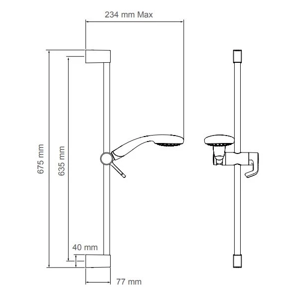 Rada SF1 10 BIV Slide Rail Kit - Image 2