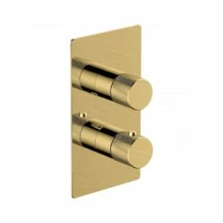 RAK Amalfi Thermostatic Single Outlet Shower Valve Brushed Gold
