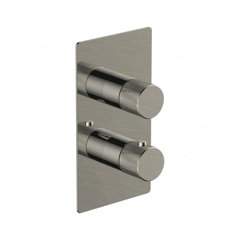 RAK Amalfi Thermostatic Single Outlet Shower Valve Brushed Nickel