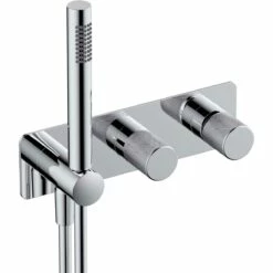RAK Amalfi Horizontal Thermostatic Shower Valve With Handset Chrome