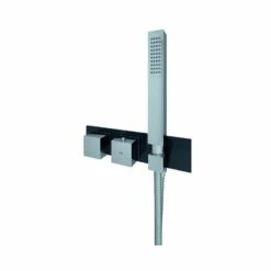 RAK Feeling Square Horizontal Shower Valve With Wall Outlet Black