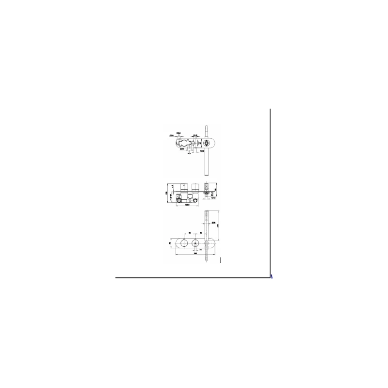 RAK Feeling Round Horizontal Dual Outlet Valve With Wall Outlet Greige - Image 2