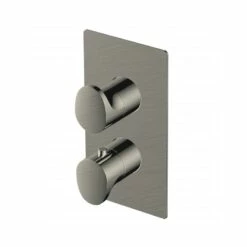 RAK Thermostatic Round Single Outlet Shower Valve Brushed Nickel