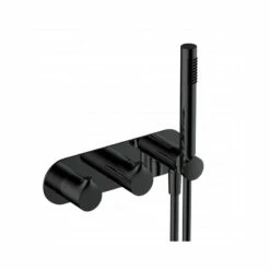 RAK Sorrento Dual Outlet Shower Valve With Handset Matt Black