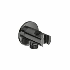 Roca Aqua Round Water Inlet 1/2″ With Shower Bracket Titanium Black
