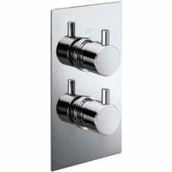 Synergy Twin Round Concealed Chrome Thermostatic Valve