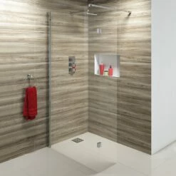 Synergy Vodas 10 800 X 2000mm Clear Wetroom Panel