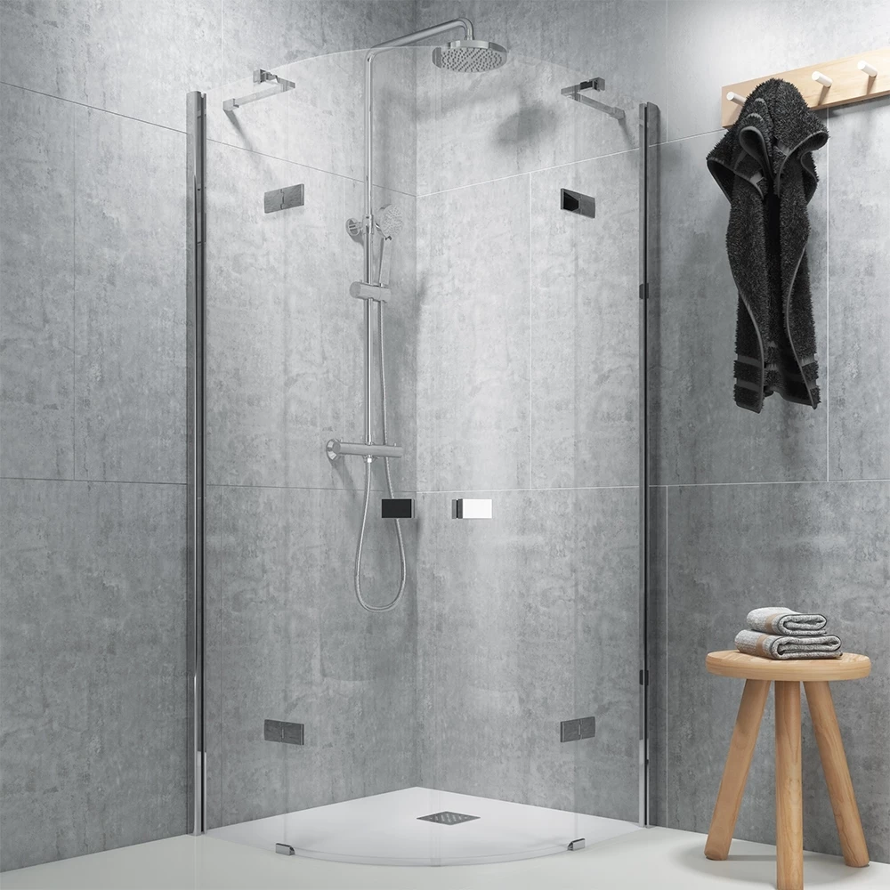 Synergy Vodas 8 Stella 800mm Chrome Quadrant 2 Door Enclosure - Image 2