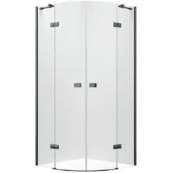 Synergy Vodas 8 Stella Black 900mm Quadrant Hinged Enclosure