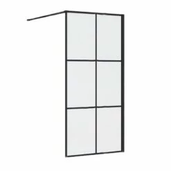 Synergy Vodas 8 Stella 900mm Black Wetroom Panel