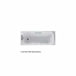 Twyford Signature Bath 1700×700 2 Tap With Grips