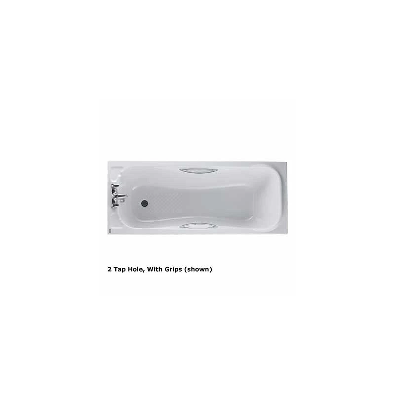 Twyford Signature Bath 1700×700 2 Tap With Grips