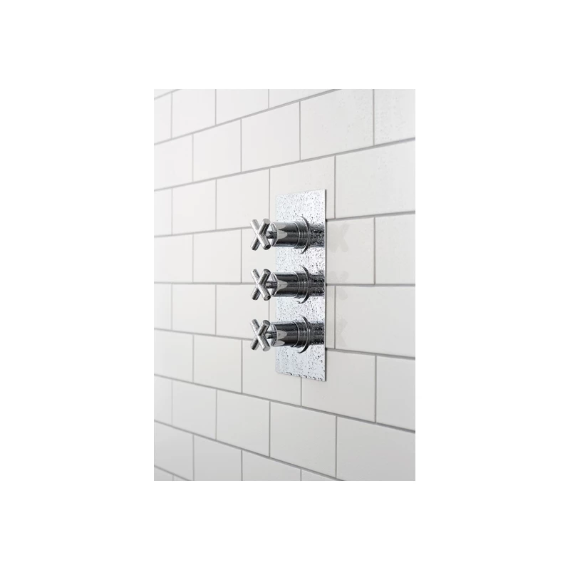 Vado Elements 2 Outlet 3 Handle Thermostatic Valve - Image 2